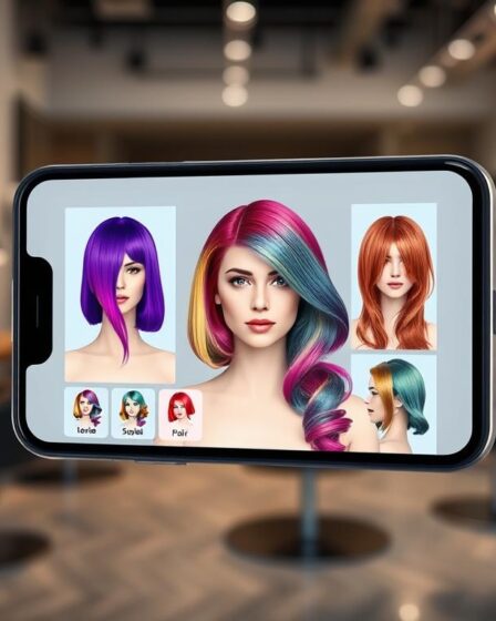 App para simulação de cabelo