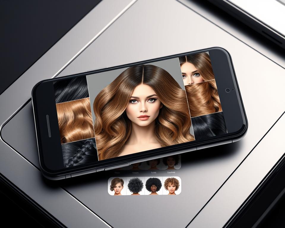 aplicativo para simular cabelos