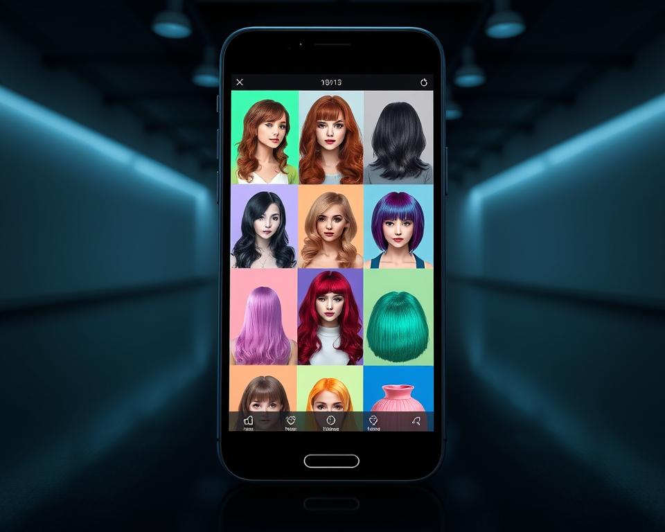 app para simulação de cabelo