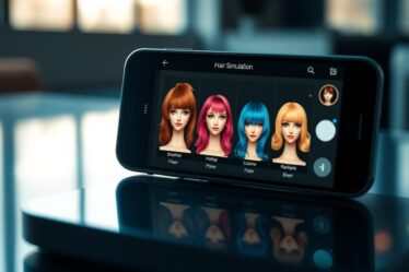 App para simular cabelo