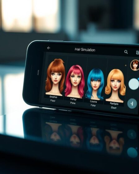 App para simular cabelo