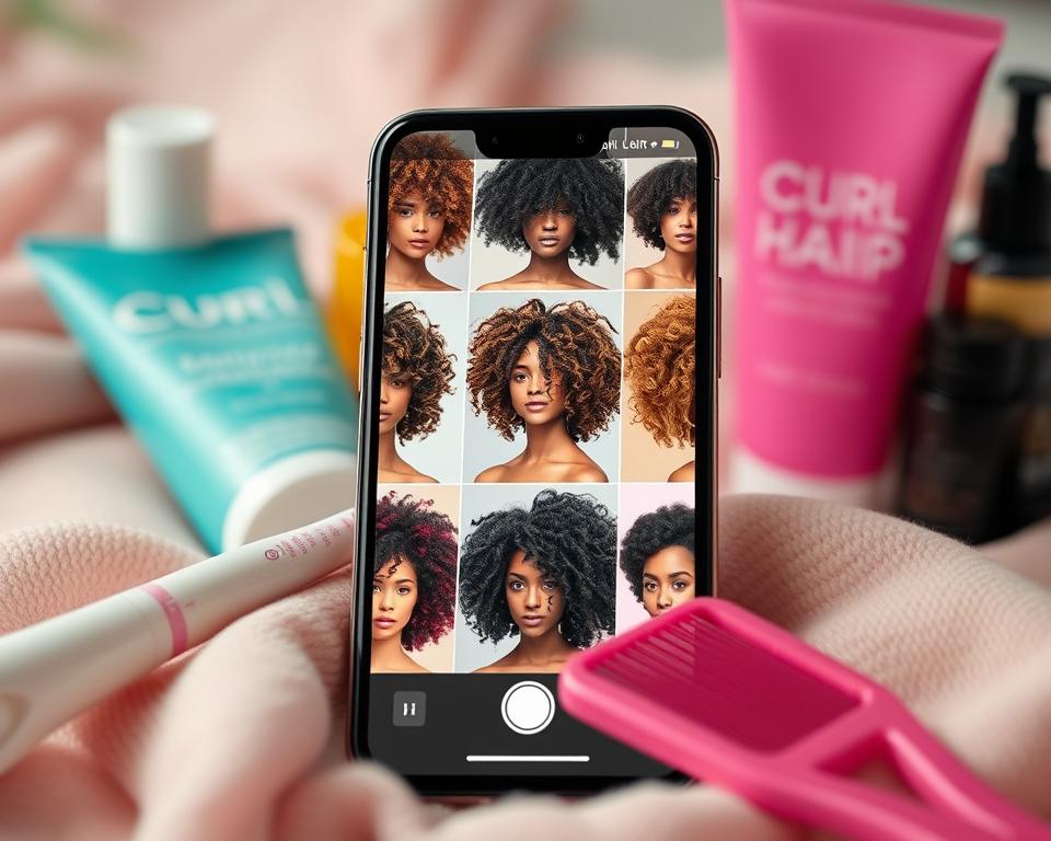 app para simular cachos no cabelo