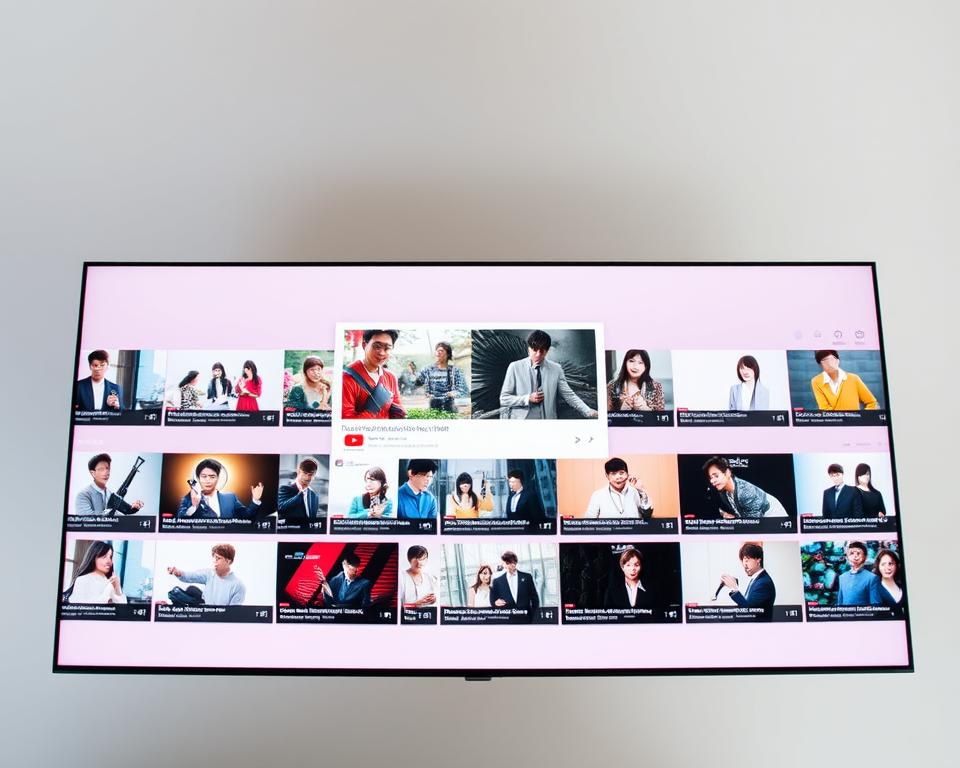 A vibrant scene of YouTube's video platform showcasing a collection of popular Korean drama thumbnails, or "doramas", against a sleek and contemporary interface. The foreground features a grid-like arrangement of video thumbnails with crisp, eye-catching graphics and enticing titles. The middle ground presents a stylized YouTube player interface, complete with playback controls and a minimalist design. The background subtly fades into a neutral, gradient-based color scheme, drawing the viewer's focus to the central video content. Soft, diffused lighting creates a warm, inviting atmosphere, while the camera angle provides a slightly elevated, bird's-eye-view perspective for a visually compelling and immersive display of the "YouTube doramas" experience. A vibrant scene of YouTube's video platform showcasing a collection of popular Korean drama thumbnails, or "doramas", against a sleek and contemporary interface. The foreground features a grid-like arrangement of video thumbnails with crisp, eye-catching graphics and enticing titles. The middle ground presents a stylized YouTube player interface, complete with playback controls and a minimalist design. The background subtly fades into a neutral, gradient-based color scheme, drawing the viewer's focus to the central video content. Soft, diffused lighting creates a warm, inviting atmosphere, while the camera angle provides a slightly elevated, bird's-eye-view perspective for a visually compelling and immersive display of the "YouTube doramas" experience.