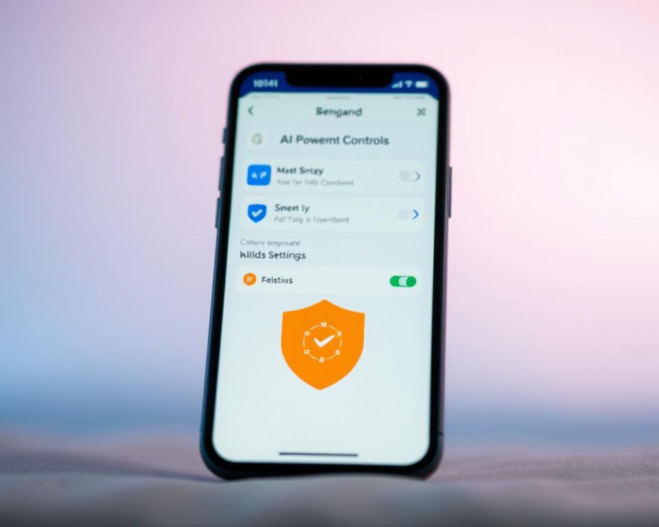 A sleek, modern mobile device displaying the Bark Parental Control app interface. In the foreground, a stylized, AI-powered shield icon symbolizes the intelligent safeguarding of a child's digital activity. The middle ground showcases a clean, intuitive user experience with customizable settings and alerts. In the background, a subtle gradient backdrop evokes a sense of technological sophistication and digital security. Soft, diffused lighting creates a tranquil, reassuring atmosphere, conveying the app's role as a trusted guardian for parents. The overall composition communicates the power of AI-driven parental controls to protect and empower families in the digital age.