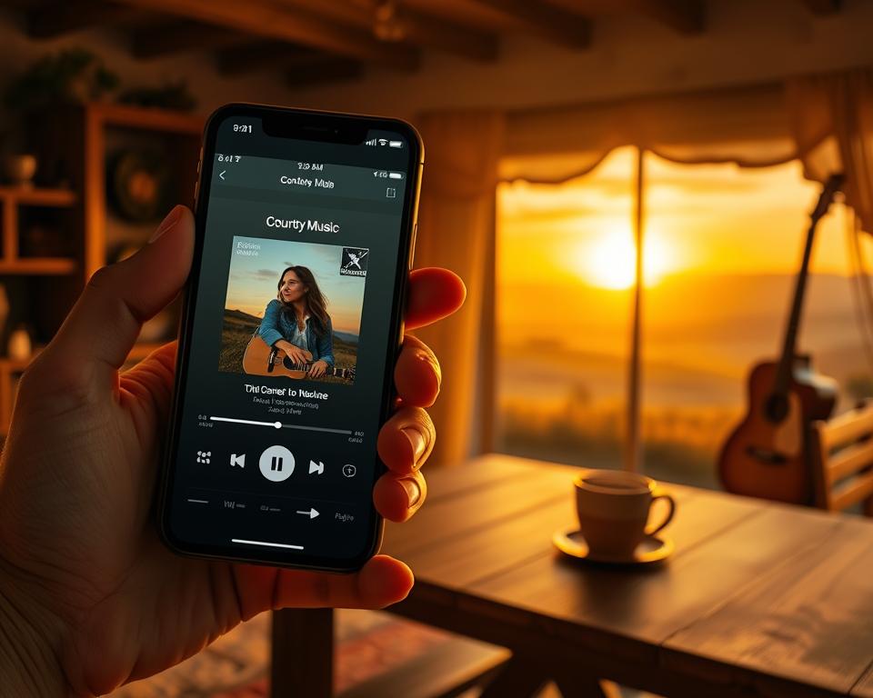 Aplicativo para escutar música country
