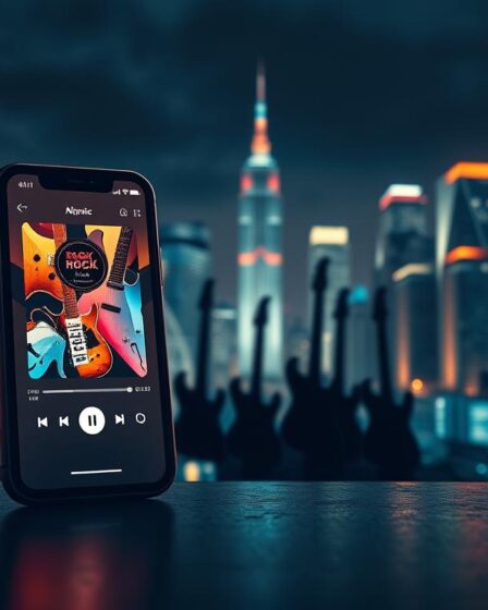 Aplicativo para escutar música rock