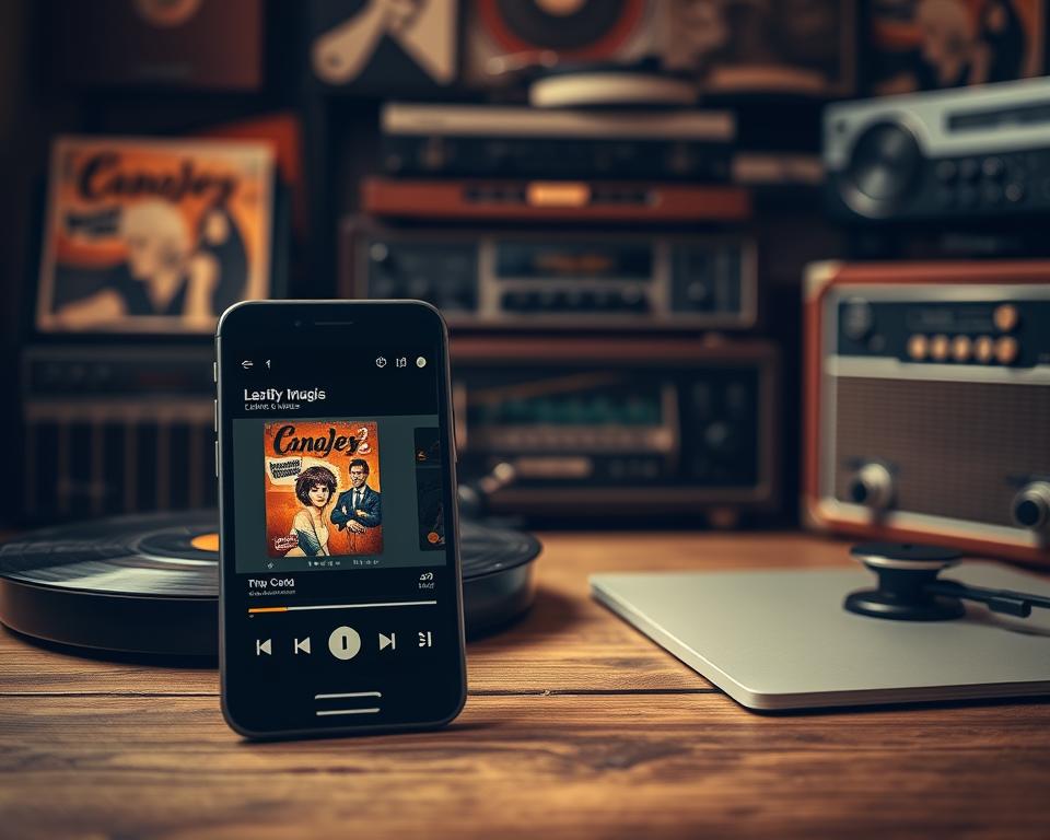 aplicativo de músicas retrô