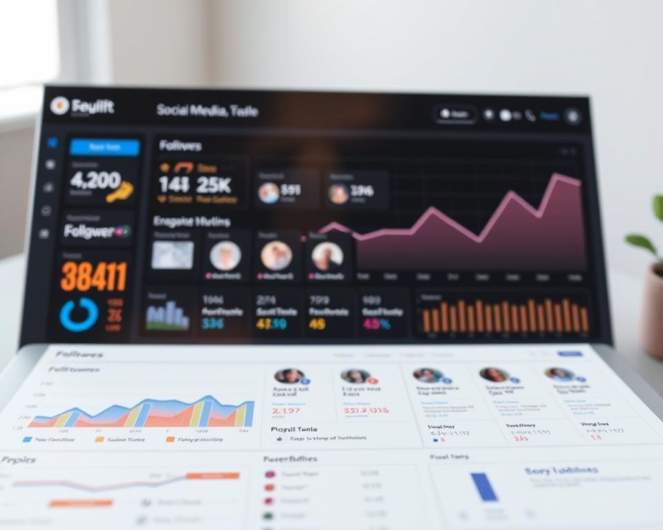 A detailed analysis of social media followers, displayed on a sleek, modern dashboard. In the foreground, a dynamic infographic presents key metrics such as follower count, engagement rate, and audience demographics. The middle ground showcases individual follower profiles, with photos, bios, and recent activity. In the background, a line graph tracks follower growth over time, illuminated by soft, directional lighting. The overall atmosphere is one of insightful, data-driven understanding, conveyed through a clean, minimalist design aesthetic. A detailed analysis of social media followers, displayed on a sleek, modern dashboard. In the foreground, a dynamic infographic presents key metrics such as follower count, engagement rate, and audience demographics. The middle ground showcases individual follower profiles, with photos, bios, and recent activity. In the background, a line graph tracks follower growth over time, illuminated by soft, directional lighting. The overall atmosphere is one of insightful, data-driven understanding, conveyed through a clean, minimalist design aesthetic.
