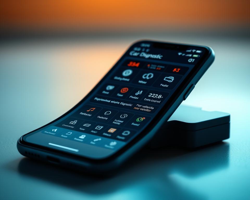 Aplicativo de diagnóstico automotivo no smartphone Aplicativo de diagnóstico automotivo no smartphone