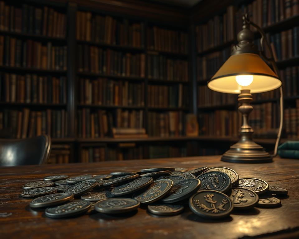 identificação de moedas antigas