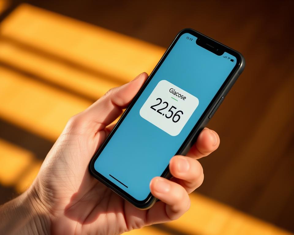 medição rápida de glicose no smartphone