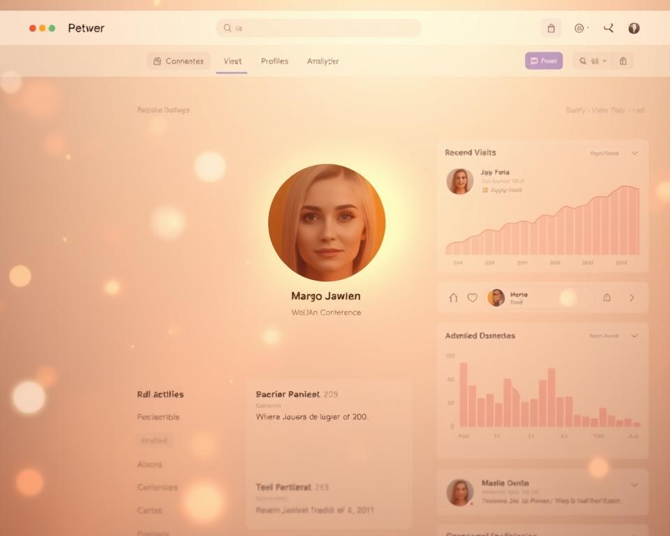 rede social perfil visitas