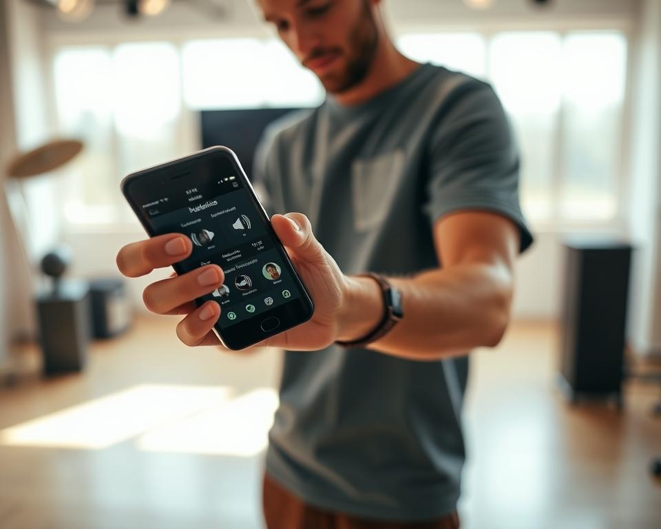 A person standing in a well-lit, modern studio, thoughtfully examining a smartphone in their hand, the screen displaying various voice modification options. The foreground is sharp and in focus, with a blurred, minimalist background showcasing a clean, professional aesthetic. Warm, natural lighting casts a soft glow, highlighting the person's contemplative expression as they navigate the ideal voice modification app for their needs. The scene evokes a sense of exploration and discovery, capturing the process of selecting the perfect voice enhancement tool. A person standing in a well-lit, modern studio, thoughtfully examining a smartphone in their hand, the screen displaying various voice modification options. The foreground is sharp and in focus, with a blurred, minimalist background showcasing a clean, professional aesthetic. Warm, natural lighting casts a soft glow, highlighting the person's contemplative expression as they navigate the ideal voice modification app for their needs. The scene evokes a sense of exploration and discovery, capturing the process of selecting the perfect voice enhancement tool.