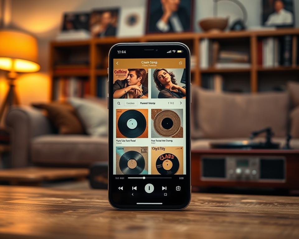 Aplicativo de música para clássicos antigos