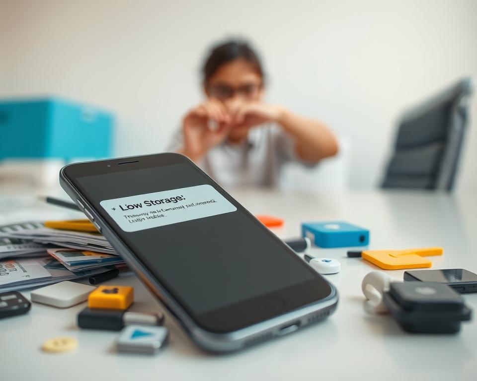 smartphone lento por falta de espaço
