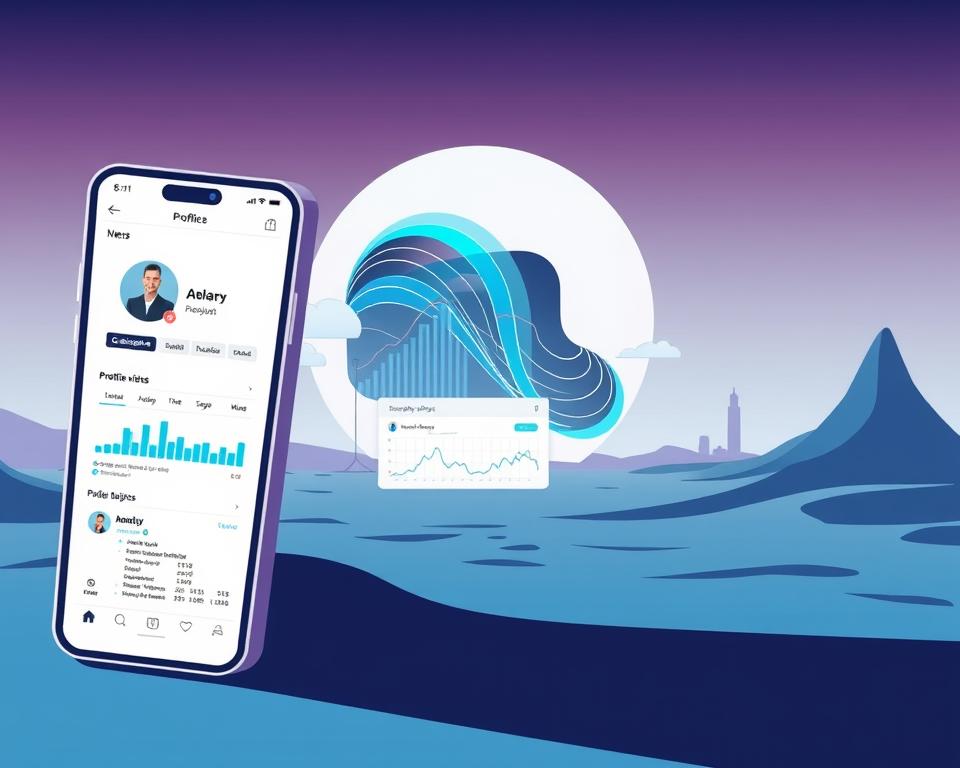 visualizações de perfil