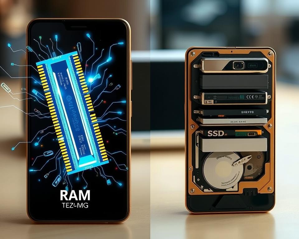 diferença entre memória RAM e armazenamento interno diferença entre memória RAM e armazenamento interno