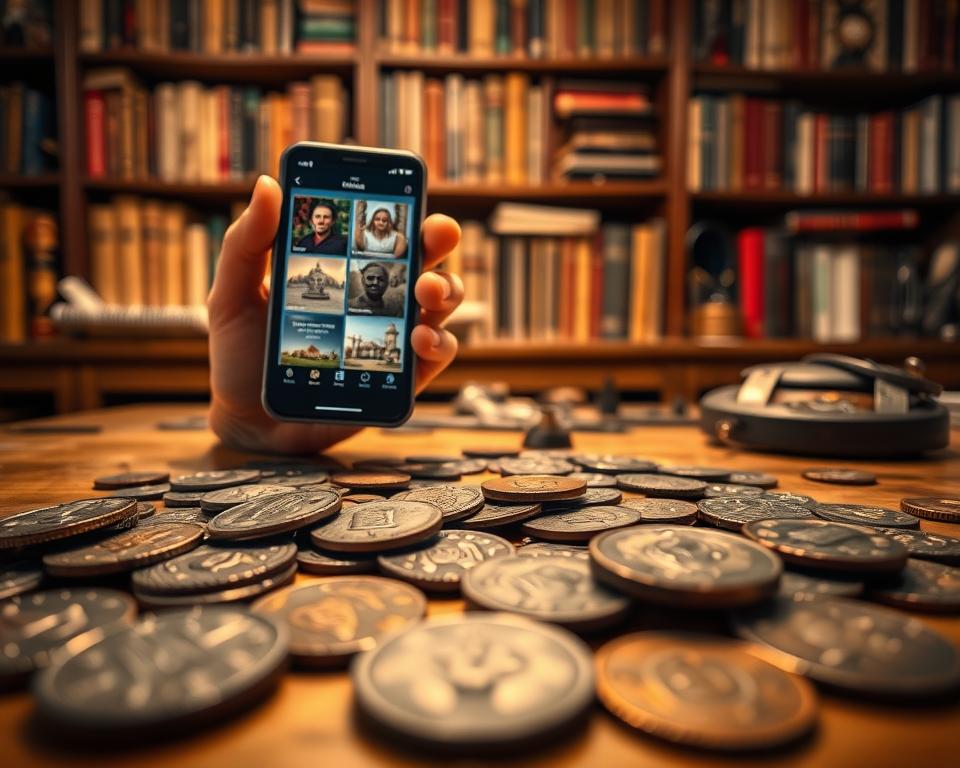 identificação de moedas antigas