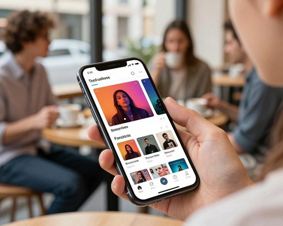 Aplicativo de músicas populares no smartphone Aplicativo de músicas populares no smartphone