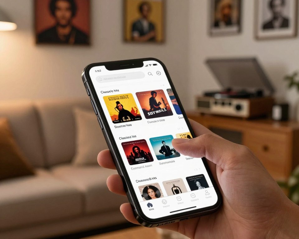 Aplicativo de streaming de música popular