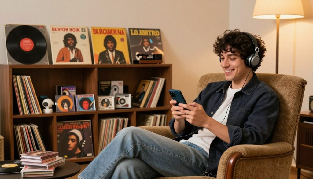 Jogador de hits com biblioteca musical de oldies