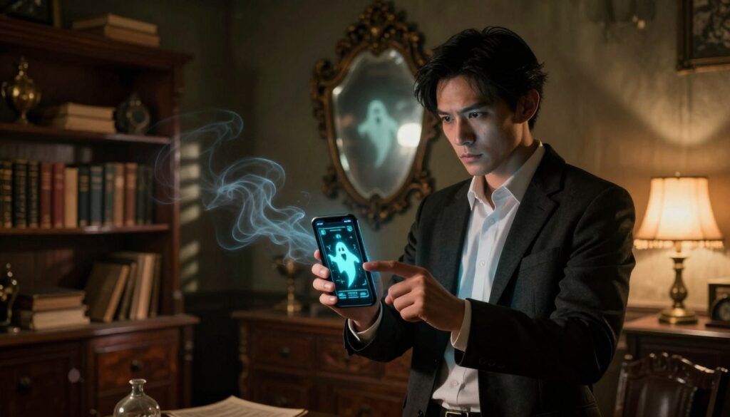 caça-fantasmas virtual com smartphone