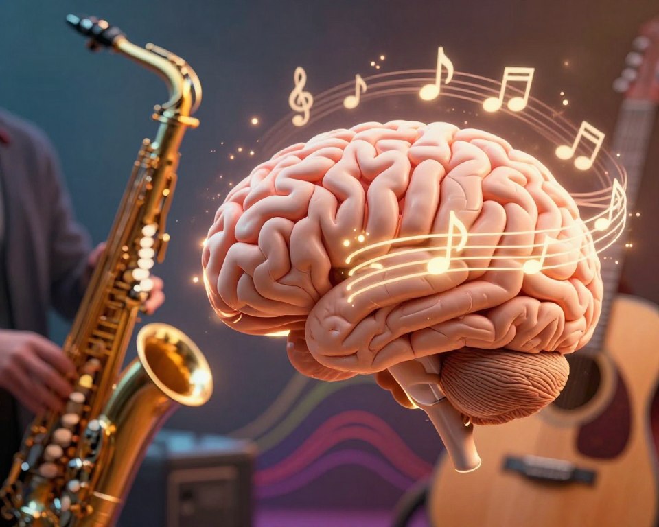 cérebro ouvindo música