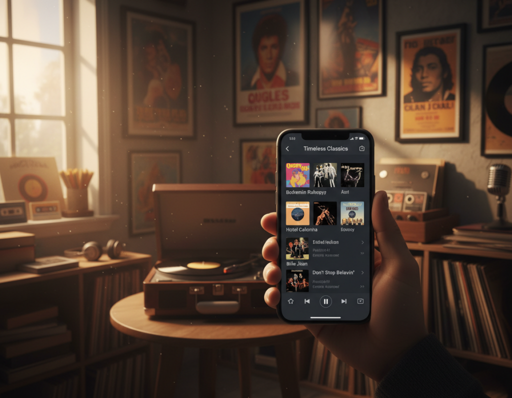 sucessos antigos online no smartphone