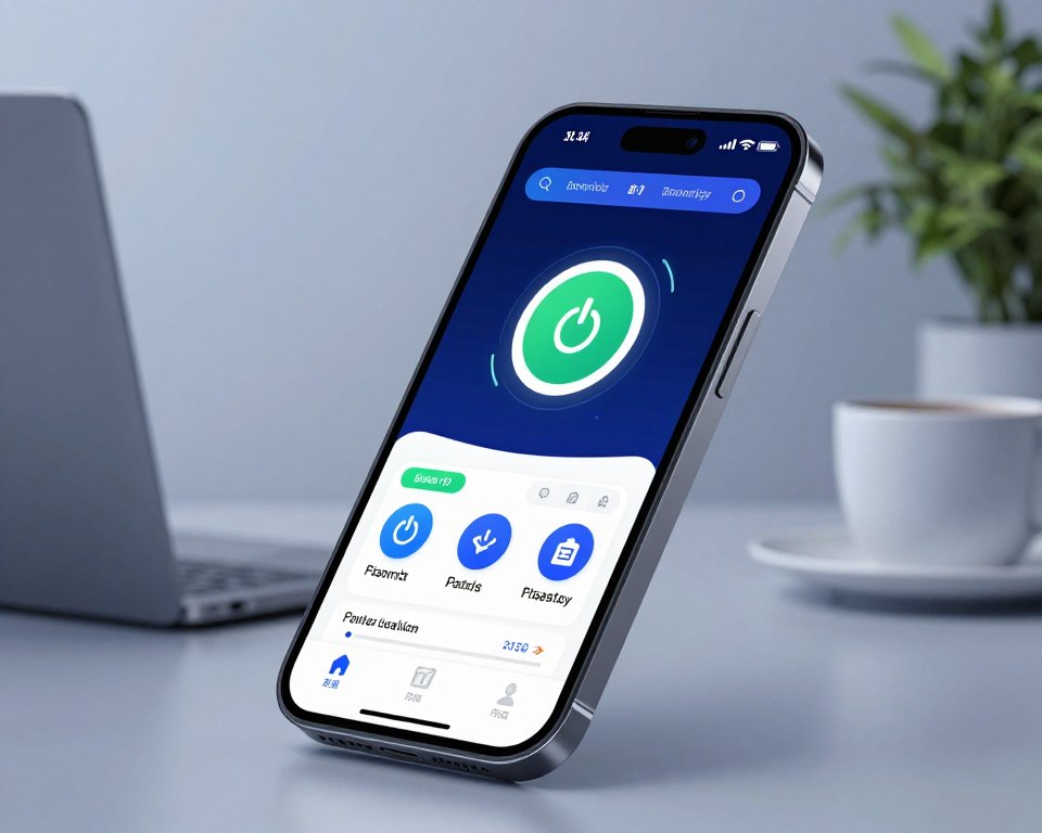 Conceito de app de otimização de bateria Conceito de app de otimização de bateria