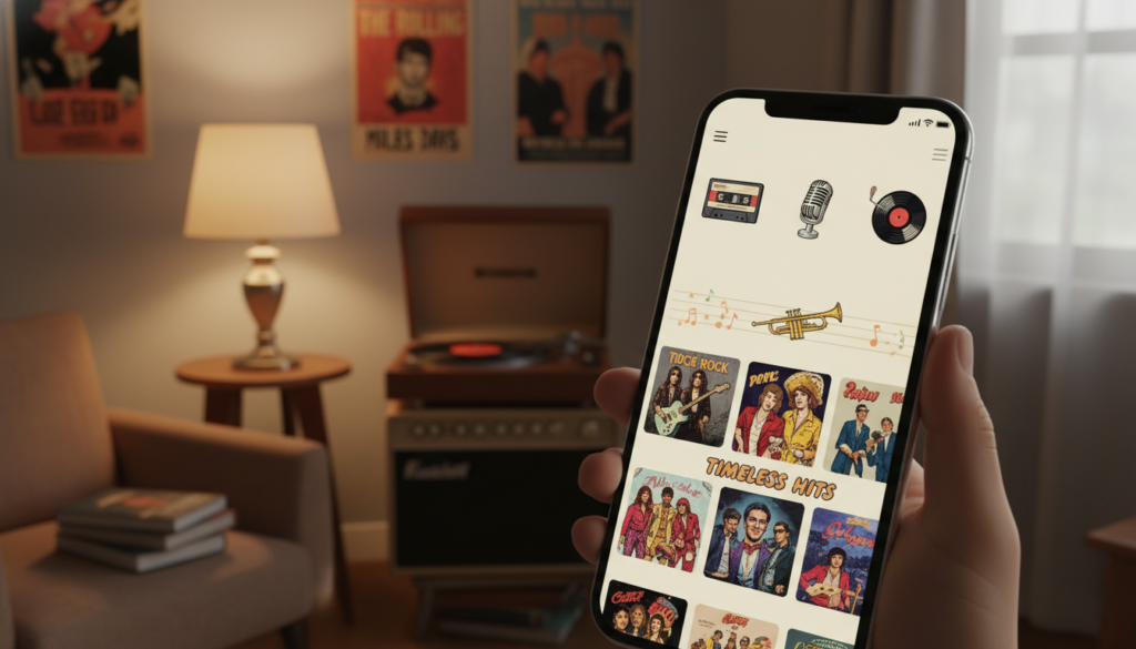 aplicativo de sucessos nostálgicos para ouvir músicas retro