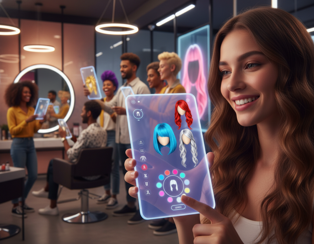 aplicativo de transformação capilar com tecnologia realidade aumentada cabelo