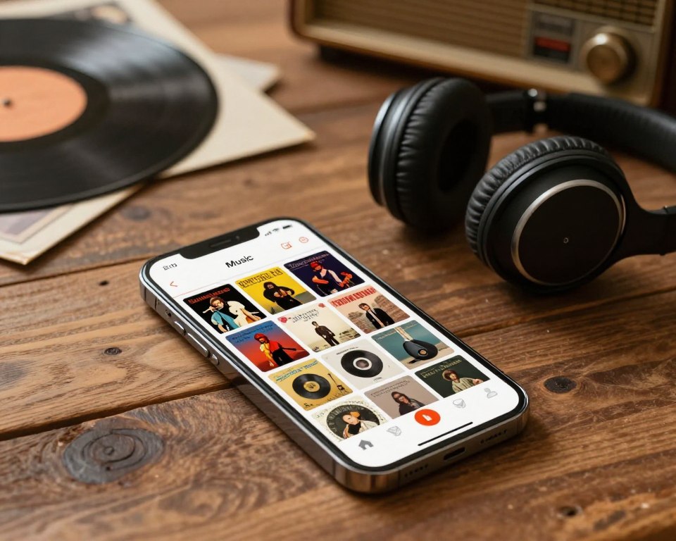 coleção de músicas antigas no aplicativo música