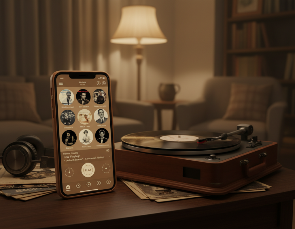 serviço de streaming de música vintage