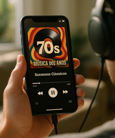 App Música dos Anos 70 - Sucessos Clássicos