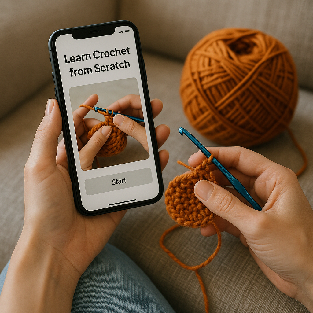 App para Aprender Crochê do Zero Facilmente