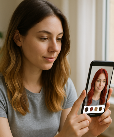 Teste novas cores de cabelo antes de mudar o visual