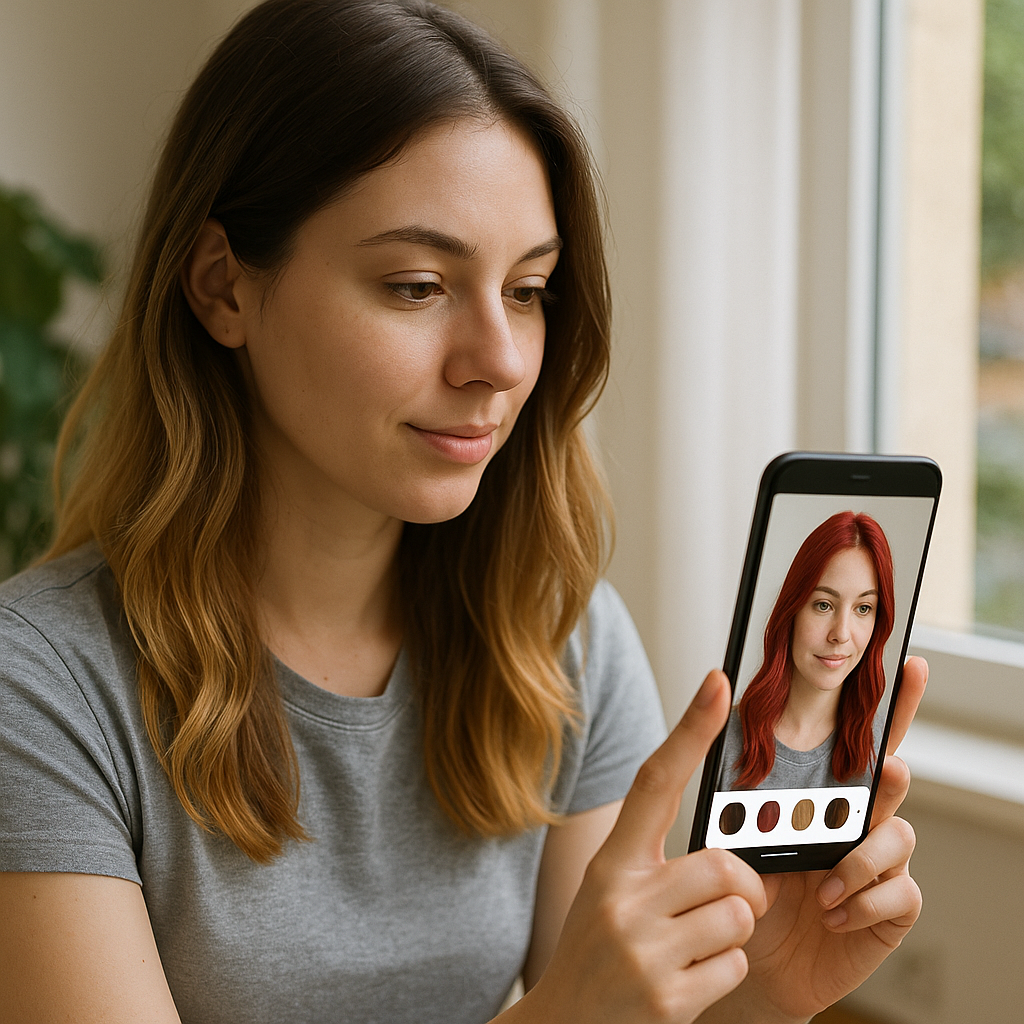 Teste novas cores de cabelo antes de mudar o visual