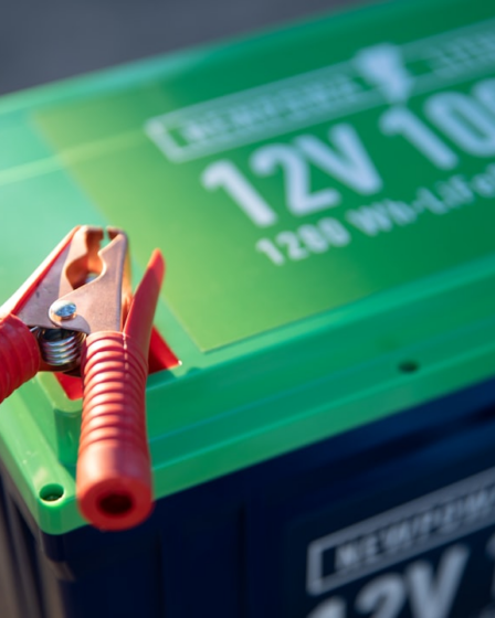 a red and green battery with a pair of pliers attached to it — Foto por Newpowa na Unsplash