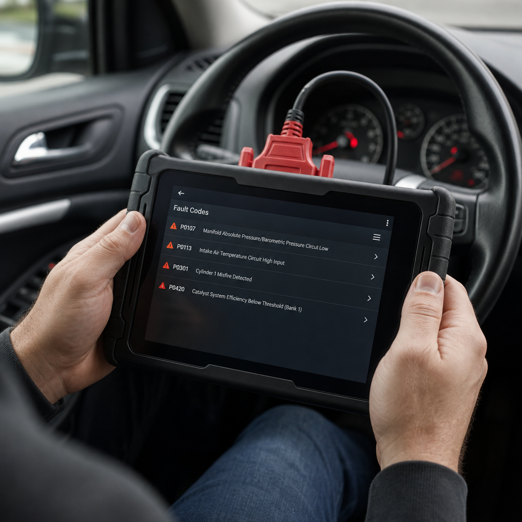 Scanner de carro que mostra todos os defeitos do seu veículo
