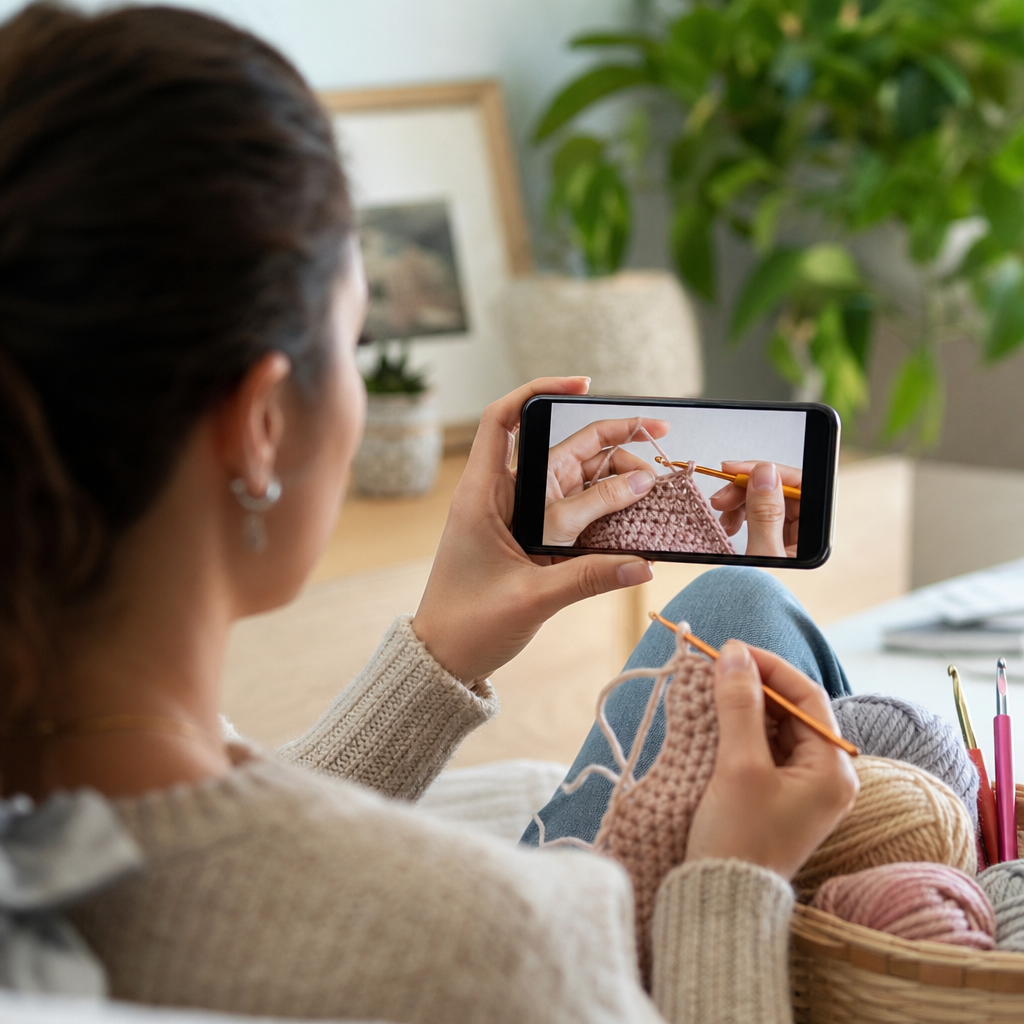 Como Aprender Crochê Pelo Celular com Aulas Práticas