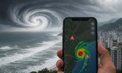 Alerta de Ciclones em Tempo Real com Mapa