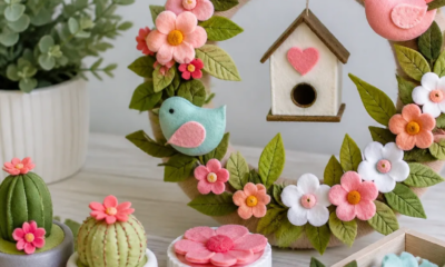 Ideias criativas de artesanato em feltro para decorar sua casa