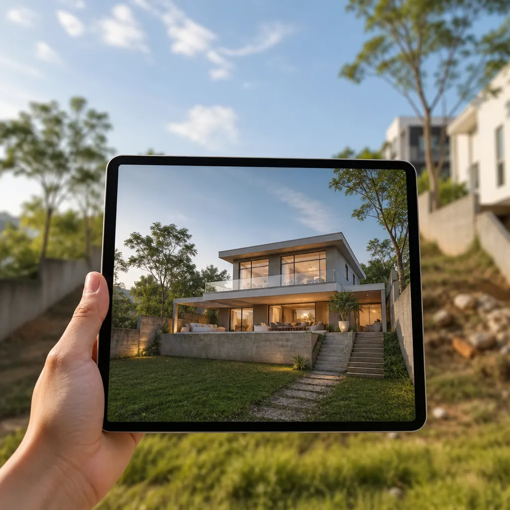 Veja como fica sua casa em qualquer terreno com IA