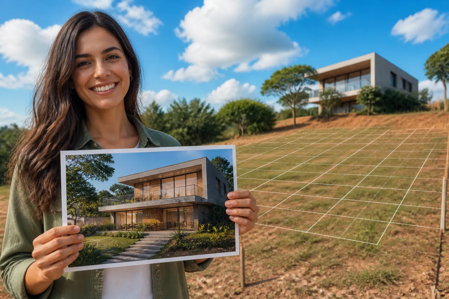 Veja como fica sua casa em qualquer terreno com IA